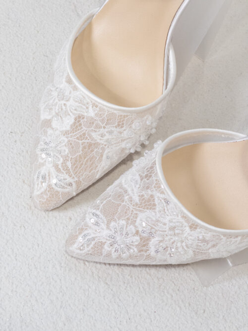 Erin </br>White Block Heels